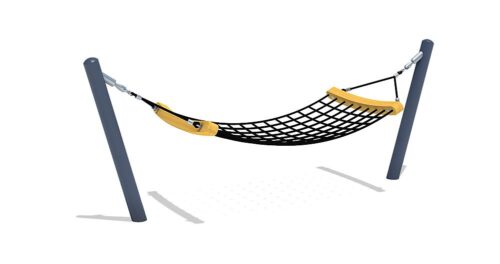 Hammock swing with metal posts