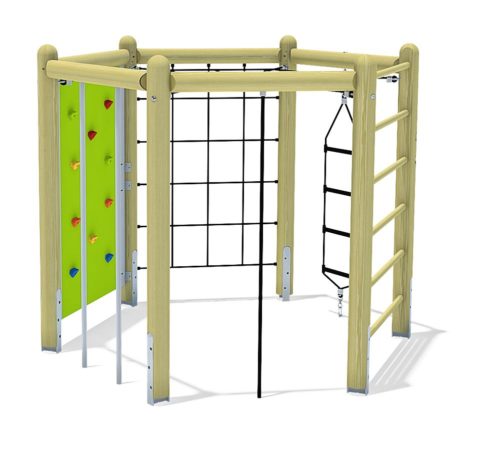 Hexagonal system 210 with lying net