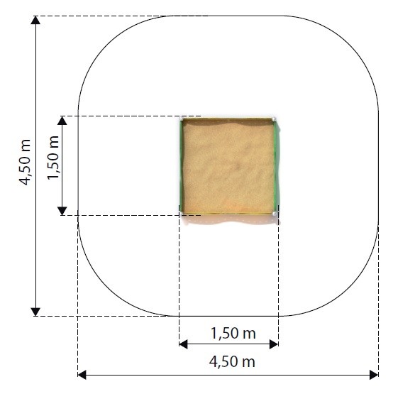 Sandlåda Sablo 1. 1,5 x 1,5 m. - Bild 2