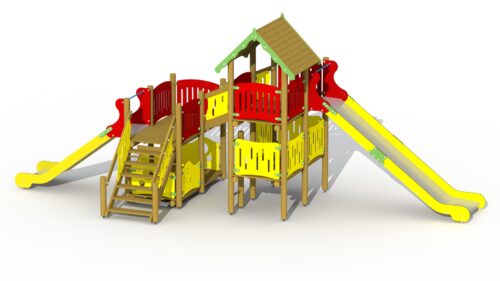 PIRATES DEN (LOW AND HIGH STAINLESS STEEL SLIDE)