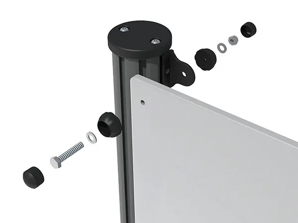 Panelfäste set för alu-stolpar - Bild 2