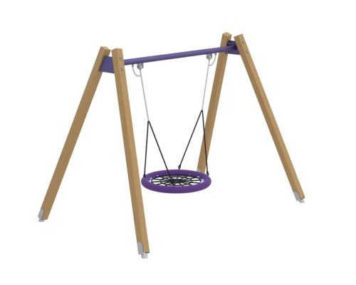Wooden nest swing