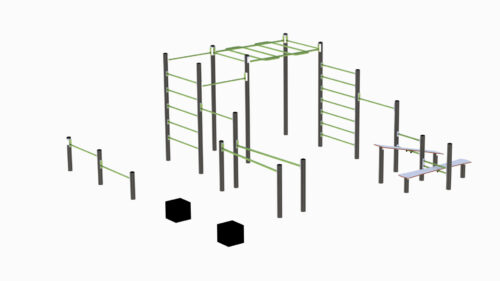 Workout set 2 med kuber Fallhöjd <1,5 m
