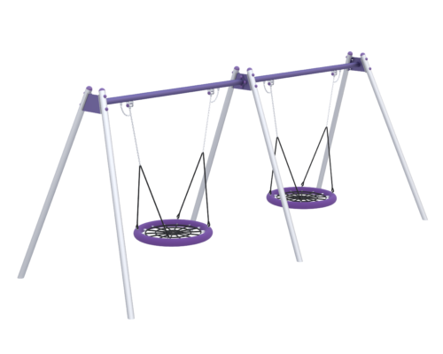 Metal swing for 2 seat birds nest